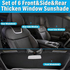 KMF 6pcs Thicken Sun Shades for Volkswagen VW Beetle 2012-2019 Accessories, Full Car Window Covers Sunshade for Windshield Side Rear, Custom Fit UV Block and Privacy Blackout for Car Camping Outdoor - Image 6