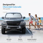 2026 Upgraded Windshield Sun Shade Umbrella for Chevrolet Colorado [Precision Custom Fit, Superior UV & Heat Block] Cooling Tech Fabric, Durable Foldable with Storage Bag, Fits 2004-2012, 2015-2026 - Image 2