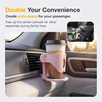 Car Cup Holder, Stable Cup Holder Expander for Car Air Vents, Car Ashtray Holder, Suitable for Sedans SUVs Trucks with Horizontal Blade Vents (Pink) - Image 3