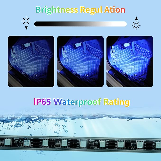 car led Lights Interior,car Ambient Lighting,Inside Lights for car,APP Control 16 Million Colors Music Sync,DIY Mode Multicolor led Lights for car Interior,Trucks,SUVs,12V Power - Image 5