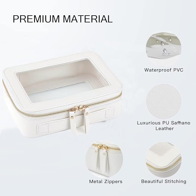 Clear Makeup Bagswith Mini Cosmetic Bags,Travel Toiletry Bags for Women,Portable Cosmetic Bags Case, Transparent Waterproof Cosmetic Organizer Storage Bags for Women Men - Image 2