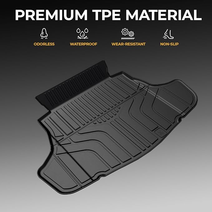 Cargo Mat for 2025-2026 Toyota Camry Accessories | 3D Scanned Custom Fit, Odorless TPE, All-Weather Protection, Quick Setup, Easy to Spray Clean - Image 3