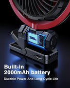 Car Clip on Fan for Sun Visor Handle, 2000Mah Rechargeable Battery Powered Usb Fans That Blow Cold Air, Portable Car Cooling Fan for Cars without Ac, for Vehicle, Van, Suv, Rv, Truck, Red - Image 5