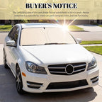 2026 New Thickened Car Windshield Sun Shade Foldable with Beige Checkered Design,Car Sun Shade Windshield with Storage Bag for Interior Cool,59"×31" Suns Shades for Cars Windshields - Image 7