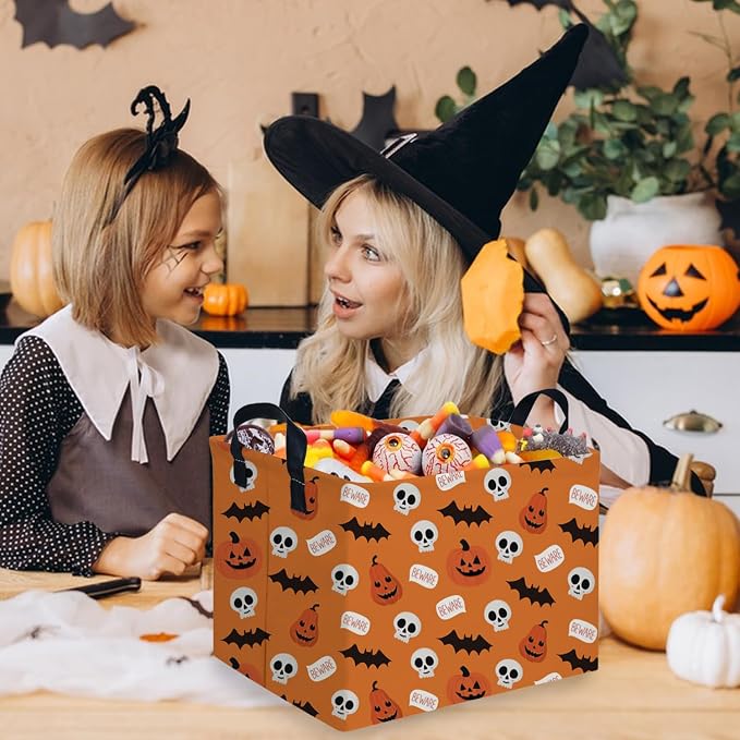 Halloween Ghost thriller basket,Empty Halloween basket,Horror and thriller decor,Trick or Treat Box for Boys and Girls,Horror decor(Bat pumpkin) - Image 3