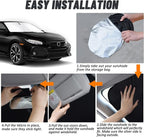 D-Lumina Windshield Sun Shade for 2016-2021 Honda Civic Accessories, Front Window Sunshade Sun Visor Protector Block UV Rays Heat, Foldable 2 Layers 210T Material - Image 5