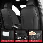 Car Seat Covers Compatible with Nissan Murano 2011-2026 S SL SV LE SE Platinum. Waterproof & Breathable Leather.Compatible with Airbag.All-Weather Seat Cushion Protector(2 Front/Black+Red) - Image 2