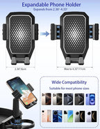 Car Cup Holder Tray - 5 in 1 Adjustable Car Cup Holder Expander with Food Tray Table and Phone Mount for All Purpose, Automotive Essentials for Driver and Front Passenger - Image 4