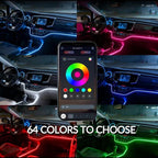 Interior Car Strip Lights Dreamcolor Acrylic Car Decorative Lights with APP Control Multicolor Internal Lighting Kit Music&DIY Function Ambient Fiber Optic Strip LEDs (Dreamcolor 18-1) - Image 9