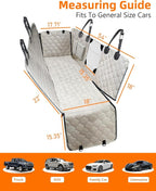 PETICON Dog Car Seat Cover for Back Seat, Waterproof Dog Hammock for Pets | Zippered Design Allows Passenger Seat Access, Mesh Window for Pet View, 600D Oxford, Prevents Scratches, Hair, Mud, and Dirt - Image 4