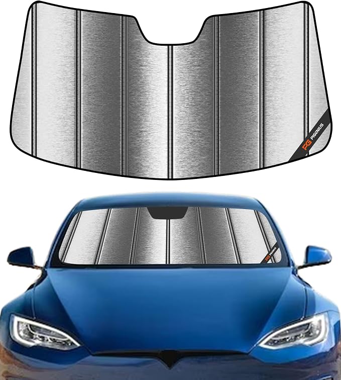 Pigenius Windshield Sun Shade for Tesla Model S 2012-2026 - Metallic by Pigenius