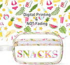 COSHAYSOO Clear SNACKS Bags Travel Pouch for Women Girls Cute Summer Beach Vacation Pool Lake Day Must Have Essentials, Teens Camp Gym Sports Park Trip Accessories Gift Bag Stuffers - Image 4