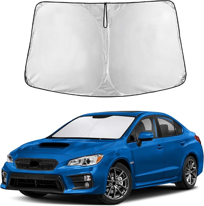 EcoNour Windshield Sunshade Compatible for Subaru WRX STI 2015-2020 2021 | Sun Visor for Front Windshield & Window Sun Shade Cover, UV Heat Blocker & Protector, Car Accessories by EcoNour