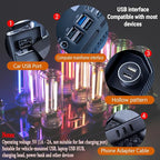 1 Pack Car LED Lights Interior, USB Light for Car Decor & Bedroom, Touch Dimmable Ambient Lighting, Mini Glass Bottle Night Light for Camping Gifts-Red - Image 6