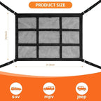 Dog Car Net Barrier,Universal Fit Sturdy Double-Layer Mesh 31.5"x23.6" Car Ceiling Cargo Net Pocket with Flexible Bungee Cords for Seat Movement Easy to Install - Image 2