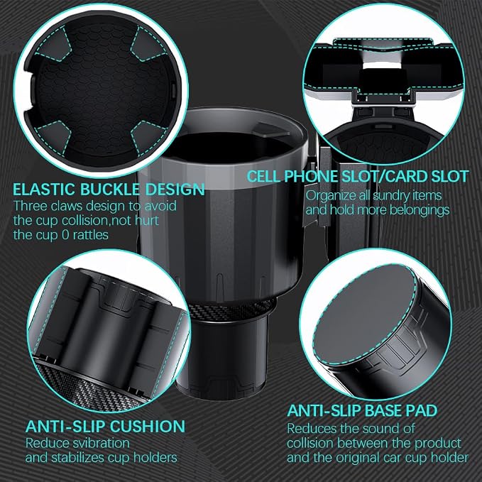 Adjustable Large Cup Holder Adapter, Universal Storage Expander Big Cup Holder Change Organizer for Most Vehicles - Image 6