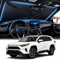 [2026 Upgraded] DooGooCoo Windshield Sun Shade [Up to 70°F Cooler, 100% Sunlight Blocked] car Sun Shade Windshield Umbrella, Keeps Interior Cooler car Shade Front Windshield, Medium 57" x 32". by DooGooCoo