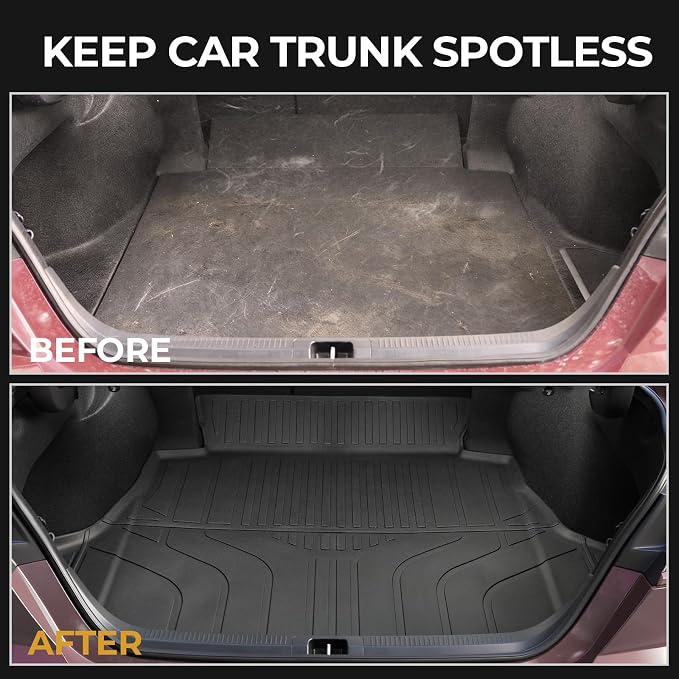 Cargo Mat for 2025-2026 Toyota Camry Accessories | 3D Scanned Custom Fit, Odorless TPE, All-Weather Protection, Quick Setup, Easy to Spray Clean - Image 4