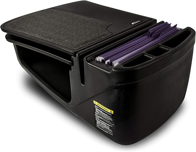 AutoExec GripMaster Car Desk for Your Vehicle Workstation and Mobile Office, Black with 400 watt Power Inverter | Vehicle Workstation, Mobile Office, 400 Watt Power Inverter by AutoExec
