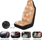 Hawaiian Florals Car Front Seat Covers for Women Set of 2 Tropical Car Seat Cover Elastic Polyester Protection Interior Accessories for Cars SUV Sedans - Image 6