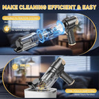 KMM Handheld Car Vacuum Cleaner, 16000PA Hand Held Vacuum & Air Duster | Strong Suction, 120W High Power, Portable, Cordless, Rechargeable, Multi-Nozzles & LED Liht, for Home, Car, Office, Pet - Image 5