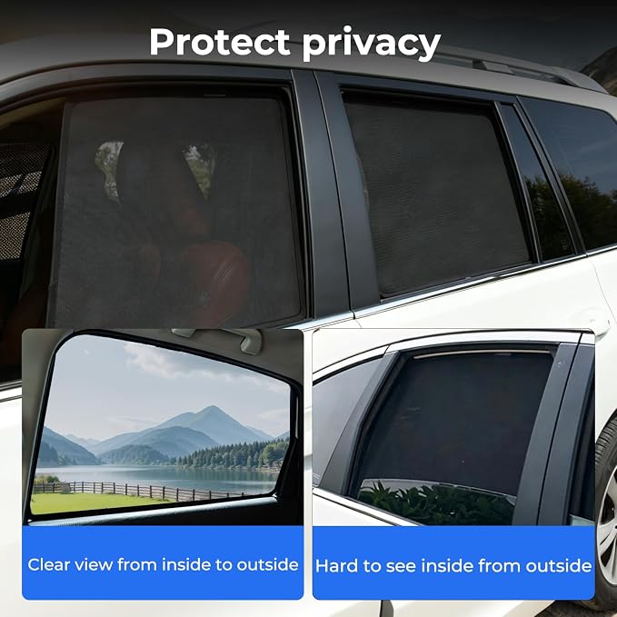 2PCS Rear Side Window Mesh Shades for 2017-2025 Mazda CX-5 | for 2017-2025 Mazda CX-5 Accessories, Sun & Heat Block Privacy Window Covers, UV Protection for Kids, Pets & Outdoor Travel - Image 5