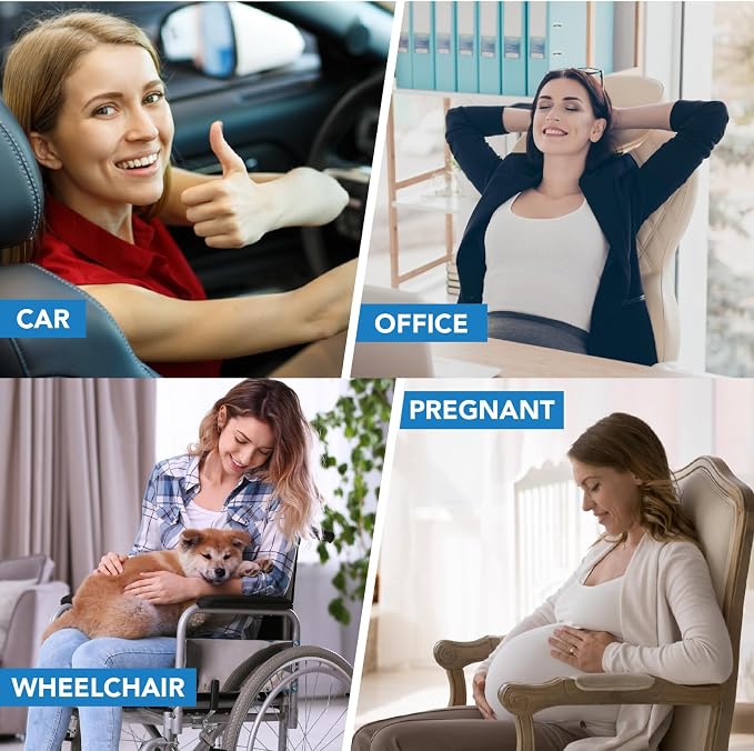 Lofty Aim Lumbar Support Pillow for Car, Car Seat Back Support for Driving | Memory Foam Car Lumbar Support for Driving Seat, Car Back Cushion, Adjustable Straps, Lower Back Pillow, PU Leather, Black - Image 8