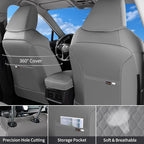 Huidasource Custom Fit RAV4 (Gas Only) Front Seat Covers, Gray Waterproof Faux Leather Full-Coverage for 2019-2024 Toyota RAV4 LE/XLE & XLE Premium/Limited (Does Not Fit Adventure and TRD Off-Road) - Image 2