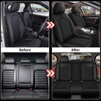 IKABEVEM for Toyota RAV4 Car Seat Covers 2013-2026 Full Set | Waterproof Faux Leather, Airbag Compatible, Easy to Install & Wipe Car Seat Protector,5 Seats Covers Fit for RAV4, Black - Image 6