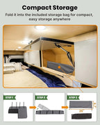 MELIPRON Driver Rear Window Cover Fit for Mercedes Sprinter 170"/170" ext | NCV3 & VS30 2007-2026, 2 Folding Ventilation Panels, Magnetic Insulated Blackout Privacy Shade for Campers & Van Lifers, Gray - Image 8
