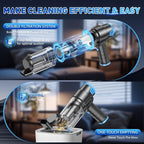 KMM Handheld Car Vacuum Cleaner, 16000PA Air Duster & Hand Held Vacuum | 120W High Power, Cordless, Portable, Rechargeable with Multi-Nozzles & LED Light for Home, Car, Office, Pet - Image 5