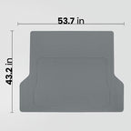 BDK Heavy Duty Rubber Cargo Mat Liner - All-Weather Trunk Protection, Trim-to-Fit Design for Cars, SUVs, Vans & Trucks - Non-Slip, Waterproof, Durable Cargo Floor Liner - 46" x 56.75" x 0.25" - Gray - Image 7