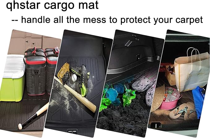 All Weather Rear Cargo Liner Trunk Mats for 2013-2019 Ford Escape Carpet | Fits:Lincoln MKC 2015-2019,3D laser precision fit trunk tray, waterproof Odorless non-slip trunk carpet for SUV and cars - Image 4