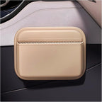 Car Seat Side Pocket Organizer, Mini Leather Auto Door Storage Bag Console Side Organizer, Multifunctional Seat Gap Pocket Storage Pouch for Phone Pen Key Sunglass (Beige) by Unknown