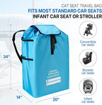 Universal Foldable Stroller & Car Seat Airplane Gate Check Travel Bag, Blue | Water Resistant Fabric, Adjustable Shoulder Straps for Easy Carry, Airplane Travel Essential. - Image 3