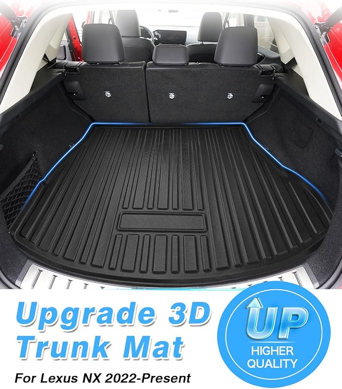Powerty Trunk Mat for 2022-2026 Lexus NX NX250 NX350 NX350h NX450h+, All Weather TPE Cargo Mat Liner for NX Rear Trunk - Image 2