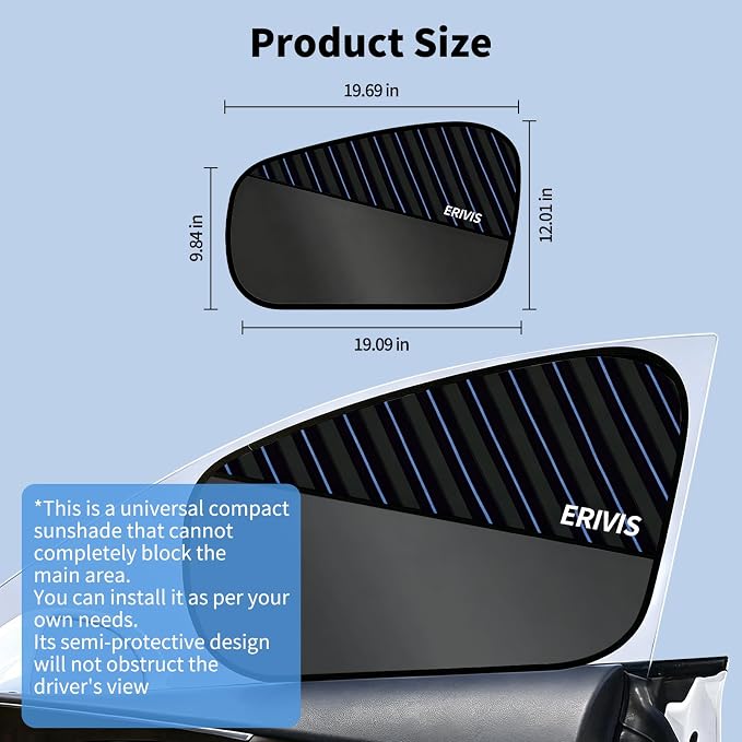 2PCS Rear Side Window Sun Shades for 2023-2026 Honda CRV | Breathable Mesh UV & Heat Blocking Privacy Rear Side Window Covers, Ideal for Baby, Travel and Camping Accessories - Image 2