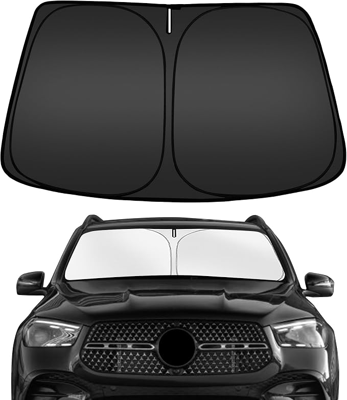 ARISMOTOR Windshield Sun Shade for Mercedes Benz GLE 350 450 2020-2027 | Custom Fit, Foldable Front Window, Block UV Rays, Keep Car Cooler by ARISMOTOR