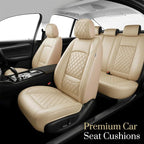 Fit for 4Runner Car Seat Covers Compatible with Toyota 4Runner 2003-2026(Only for 5 Seats Version) - Waterproof Leather Seat Cushions Protector, Airbag Compatible, Full Set (Beige) - Image 2