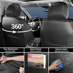 K5 Car Seat Covers Custom Fit for Kia K5 2021-2025 2026, Full Coverage Leather Waterproof Breathable Seat Covers, Automotive Seat Protectors, Airbag Compatible(2 Front Seats, Black) - Image 4