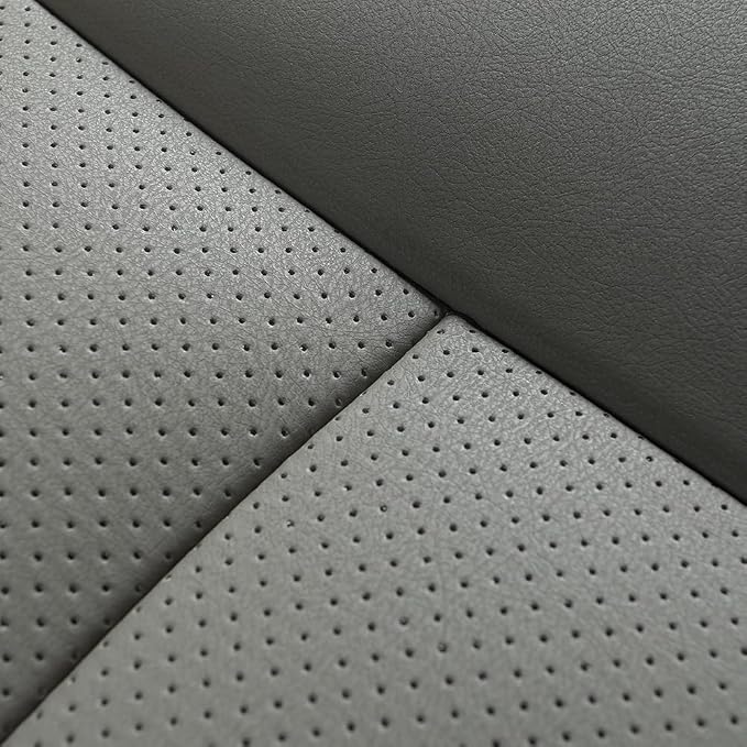 1 Pack Car Interior Luxury PU Leather Bench Seat Protector Rear Car Seat Cover Rear Seat Bottom Cover Fits 90% of car - for Seat Bottom Only(Dark Grey- Rear seat) - Image 3