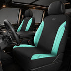 Skechers Work Seat Covers, Leather Car Seat Covers 5-Times Stronger Built-in Webbing, Oxford Fabric Front Seat Cover, Airbag Compatible, Automotive Comfort for Cars, Trucks, SUVs,Mint by Unknown