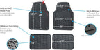 FH Group Premium Liners Tall Channel Trimmable All Weather Rubber Full Set Car Floor Mats (Black) w. Trimmable All-Season Cargo Liner (Black) - Universal Fit for Cars Trucks and SUVs - Image 10