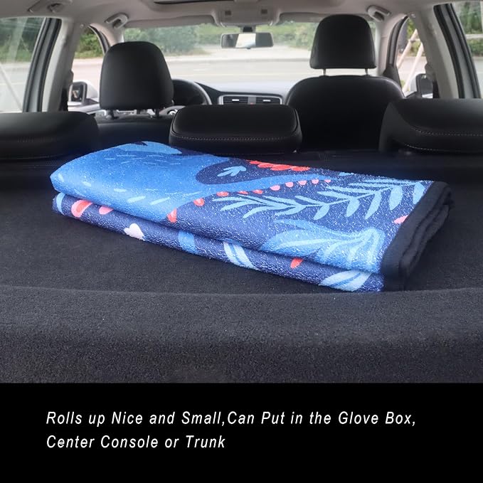 Car Seat Cover Protector Front Seats,for Gym Workout,Running,Swimming,Beach and Hiking,Waterproof Sweat Towel Bucket Seat Covers for Cars SUV Trucks (Dinosaur, 1Pcs) - Image 7