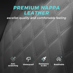 Custom Seat Covers for Toyota Highlander 2014-2019 7 Seats | black grey, faux leather, 2nd row captain chairs, waterproof, breathable, airbag compatible, stain resistant - Image 5