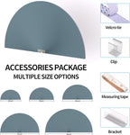Myshade Arch Window Shades Half Circle Blackout Cellular Shades Cordless No Drill Blinds for Windows Half Moon Honeycomb Fabric No Tools Room Darkening Shades Easy Install (1PCS Blue 24" W X 48" H) - Image 5