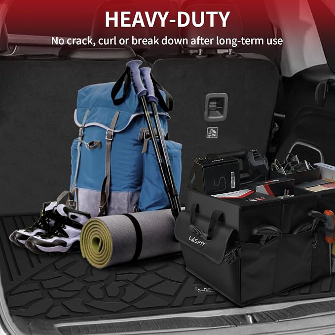 LASFIT Cargo Mat for Jeep Grand Cherokee WL 2022-2025 2026 5-Seat | Include 4xe, NOT for Grand Cherokee L, All Weather, TPE, Custom Fit, Trunk Mat, Cargo Liner, Black - Image 3