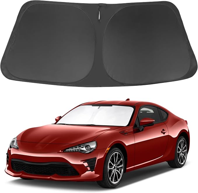 Windshield Sun Shade for 2017-2021 Toyota 86/2022-2023 GR86 | Full covered, Foldable & Durable, Block UV Rays, Reduce Heat, Easy to install, Keep Car Cooler by LHFLIVE