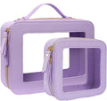 Travel Clear Makeup Bag Set, TSA Approved Cosmetic Bag Case with Zipper Portable Makeup Pouch Toiletry Bag Traveling Cosmetic Organizer Storage Bag Car Organizer Car Essentials by FFpaw