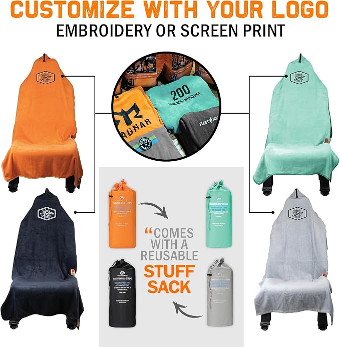 Transition & Seat Wrap V2.0 Orange Car Seat Cover Towel | Sweat-proof car seat cover, changing kilt, quick-dry towel, secure wrap for athletes - Image 8